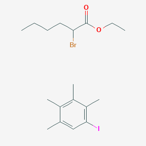 Ethyl 2-bromohexanoate;1-iodo-2,3,4,5-tetramethylbenzene