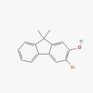 molecular formula C15H13BrO B12830519 3-Bromo-9,9-dimethyl-9H-fluoren-2-ol 