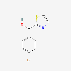 molecular formula C10H8BrNOS B1283052 (4-溴苯基)(噻唑-2-基)甲醇 CAS No. 356552-30-2