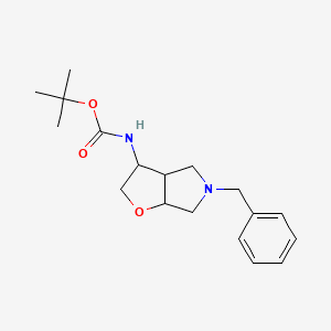 tert-Butyl (5-benzylhexahydro-2H-furo[2,3-c]pyrrol-3-yl)carbamate