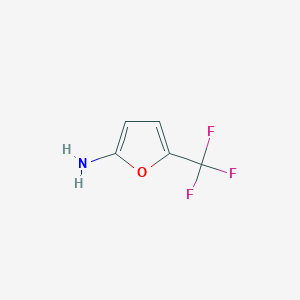 molecular formula C5H4F3NO B12830532 5-(Trifluoromethyl)furan-2-amine 