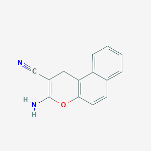 molecular formula C14H10N2O B1283054 3-氨基-1H-苯并[f]色烯-2-腈 CAS No. 141987-72-6