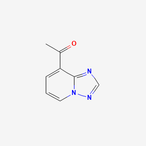 molecular formula C8H7N3O B12830574 1-([1,2,4]Triazolo[1,5-a]pyridin-8-yl)ethan-1-one 