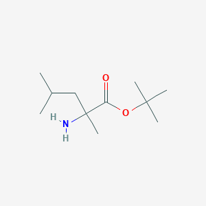 molecular formula C11H23NO2 B12830594 tert-Butyl 2-amino-2,4-dimethylpentanoate 