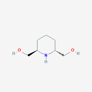 molecular formula C7H15NO2 B12830616 ((2R,6R)-Piperidine-2,6-diyl)dimethanol 