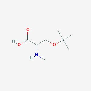 molecular formula C8H17NO3 B12830627 3-(Tert-butoxy)-2-(methylamino)propanoic acid 