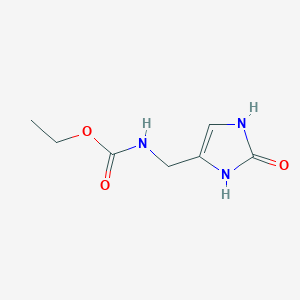 molecular formula C7H11N3O3 B12830628 Ethyl ((2-oxo-2,3-dihydro-1H-imidazol-4-yl)methyl)carbamate 