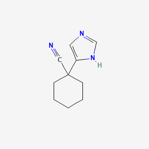 molecular formula C10H13N3 B12830649 1-(1H-Imidazol-4-yl)cyclohexanecarbonitrile 