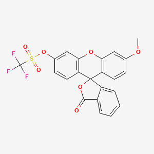 molecular formula C22H13F3O7S B12830659 3'-Methyl-6'-(trifluoromethanesulfonyl)fluorescein 