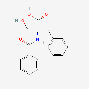 molecular formula C17H17NO4 B12830702 (R)-2-Benzamido-2-benzyl-3-hydroxypropanoic acid 