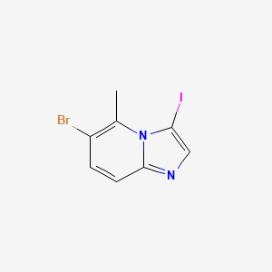 molecular formula C8H6BrIN2 B12830710 6-Bromo-3-iodo-5-methylimidazo[1,2-a]pyridine 