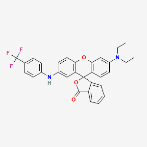 6'-(Diethylamino)-2'-((4-(trifluoromethyl)phenyl)amino)spiro(isobenzofuran-1(3H),9'-(9H)xanthene)-3-one