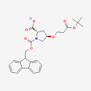 (2S,4R)-1-(((9H-Fluoren-9-yl)methoxy)carbonyl)-4-(3-(tert-butoxy)-3-oxopropoxy)pyrrolidine-2-carboxylic acid