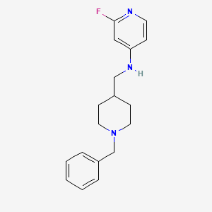 molecular formula C18H22FN3 B12830754 N-((1-Benzylpiperidin-4-yl)methyl)-2-fluoropyridin-4-amine 