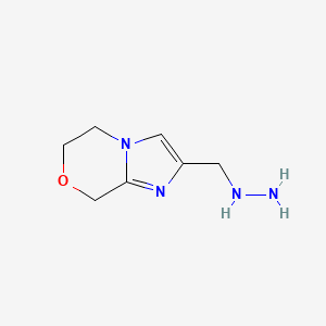 molecular formula C7H12N4O B12830781 2-(Hydrazinylmethyl)-5,6-dihydro-8H-imidazo[2,1-c][1,4]oxazine 