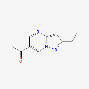 molecular formula C10H11N3O B12830803 1-(2-Ethylpyrazolo[1,5-a]pyrimidin-6-yl)ethan-1-one 