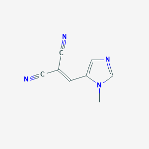 molecular formula C8H6N4 B12830825 2-((1-Methyl-1H-imidazol-5-yl)methylene)malononitrile 