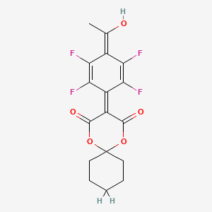 molecular formula C17H14F4O5 B12830851 3-(4-Acetyl-2,3,5,6-tetrafluorophenyl)-4-hydroxy-1,5-dioxaspiro[5.5]undec-3-en-2-one 