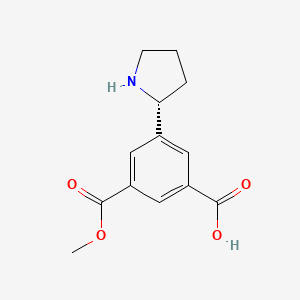 (R)-3-(Methoxycarbonyl)-5-(pyrrolidin-2-yl)benzoic acid