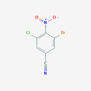 molecular formula C7H2BrClN2O2 B12830923 3-Bromo-5-chloro-4-nitrobenzonitrile 