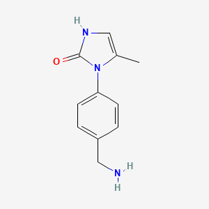 molecular formula C11H13N3O B12830979 1-(4-(Aminomethyl)phenyl)-5-methyl-1,3-dihydro-2H-imidazol-2-one 