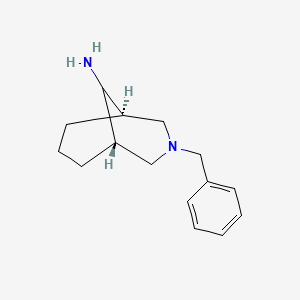 molecular formula C15H22N2 B12831095 rel-(1R,5S)-3-benzyl-3-azabicyclo[3.3.1]nonan-9-amine 