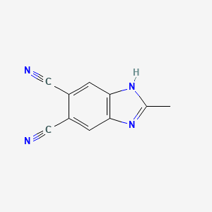 molecular formula C10H6N4 B12831112 2-Methyl-1H-benzo[d]imidazole-5,6-dicarbonitrile 