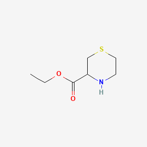molecular formula C7H13NO2S B1283112 乙基硫代吗啉-3-羧酸酯 CAS No. 58729-31-0