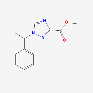 molecular formula C12H13N3O2 B12831154 Methyl 1-(1-phenylethyl)-1H-1,2,4-triazole-3-carboxylate 