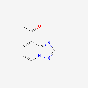 molecular formula C9H9N3O B12831158 1-(2-Methyl-[1,2,4]triazolo[1,5-a]pyridin-8-yl)ethan-1-one 