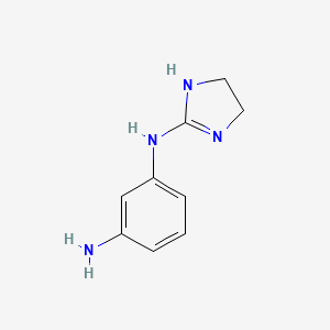 molecular formula C9H12N4 B12831168 N1-(4,5-Dihydro-1H-imidazol-2-yl)benzene-1,3-diamine 