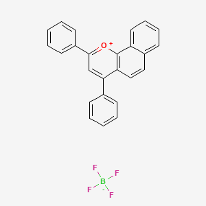 molecular formula C25H17BF4O B12831190 2,4-Diphenylbenzo[h]chromen-1-ium tetrafluoroborate CAS No. 35096-76-5