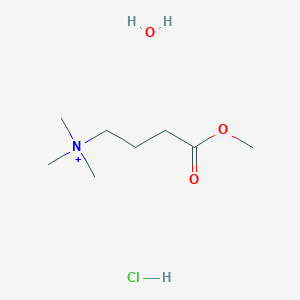 molecular formula C8H21ClNO3+ B12831194 (4-Methoxy-4-oxobutyl)-trimethylazanium;hydrate;hydrochloride 