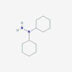 molecular formula C12H24N2 B12831223 1,1-Dicyclohexylhydrazine 