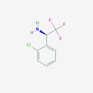 molecular formula C8H7ClF3N B12831278 (1R)-1-(2-chlorophenyl)-2,2,2-trifluoroethan-1-amine 