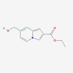 molecular formula C12H13NO3 B12831324 Ethyl 7-(hydroxymethyl)indolizine-2-carboxylate 