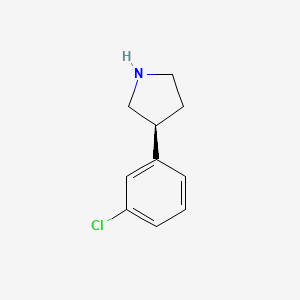 molecular formula C10H12ClN B12831336 (S)-3-(3-Chlorophenyl)pyrrolidine 