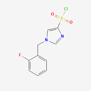 molecular formula C10H8ClFN2O2S B12831350 1-(2-Fluorobenzyl)-1H-imidazole-4-sulfonyl chloride 