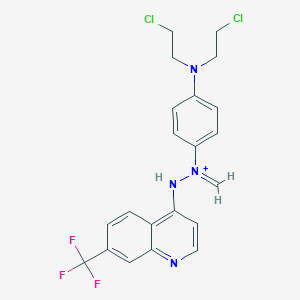 N,N-Bis(2-chloroethyl)-4-((2-(7-(trifluoromethyl)quinolin-4-yl)hydrazineylidene)methyl)aniline