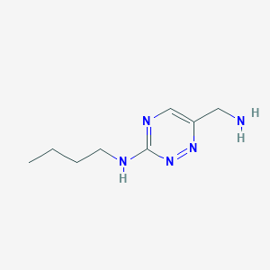 molecular formula C8H15N5 B12831432 6-(Aminomethyl)-N-butyl-1,2,4-triazin-3-amine 