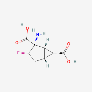 molecular formula C8H10FNO4 B12831440 (1R,2S,3S,5S,6R)-2-amino-3-fluorobicyclo[3.1.0]hexane-2,6-dicarboxylic acid 