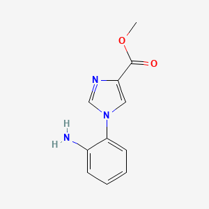 molecular formula C11H11N3O2 B12831444 Methyl 1-(2-aminophenyl)-1H-imidazole-4-carboxylate 