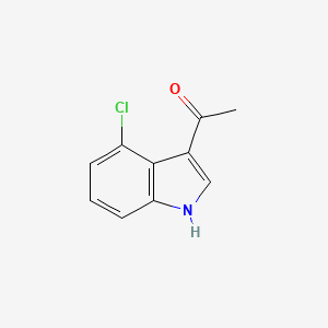 molecular formula C10H8ClNO B12831494 1-(4-chloro-1H-indol-3-yl)ethan-1-one 