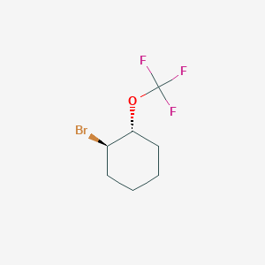 molecular formula C7H10BrF3O B12831502 1-Bromo-2-(trifluoromethoxy)cyclohexane 