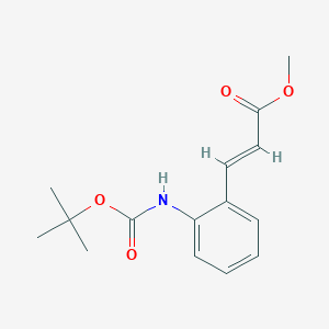 molecular formula C15H19NO4 B12831527 Methyl 3-(2-((tert-butoxycarbonyl)amino)phenyl)acrylate 