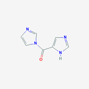 molecular formula C7H6N4O B12831543 (1H-Imidazol-1-yl)(1H-imidazol-4-yl)methanone 