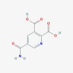 molecular formula C8H6N2O5 B12831580 5-Carbamoylpyridine-2,3-dicarboxylic acid 