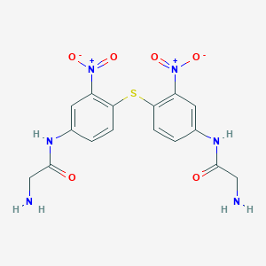 2-amino-N-[4-[4-[(2-aminoacetyl)amino]-2-nitrophenyl]sulfanyl-3-nitrophenyl]acetamide