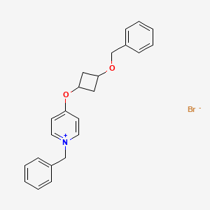 molecular formula C23H24BrNO2 B12831599 1-Benzyl-4-((1r,3r)-3-(benzyloxy)cyclobutoxy)pyridin-1-ium bromide 