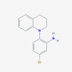 molecular formula C15H15BrN2 B1283160 5-溴-2-[3,4-二氢-1(2H)-喹啉基]苯胺 CAS No. 112631-33-1